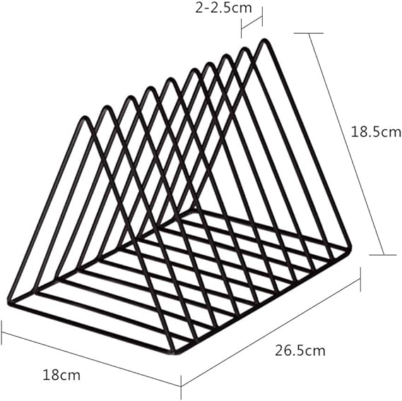 Paquete de 2 organizadores de almacenamiento de archivos triangulares de metal