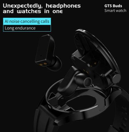 Reloj inteligente para hombre con auriculares inalámbricos HI-FI 2 en 1