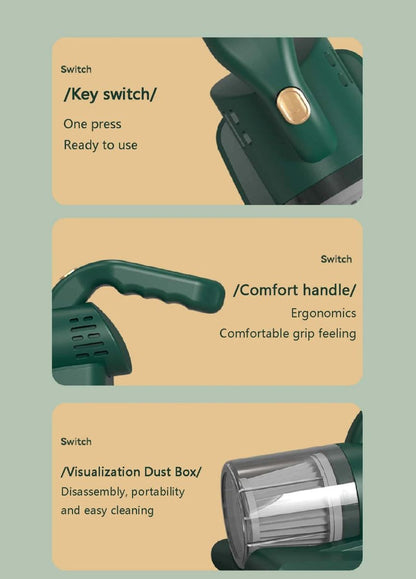 Limpiador de polvo y ácaros de 360°